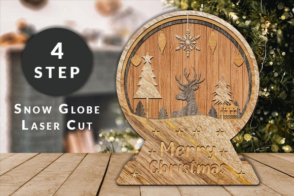 3D Snow Globe: Laser Cutting and Winter Amp for Editorial Design