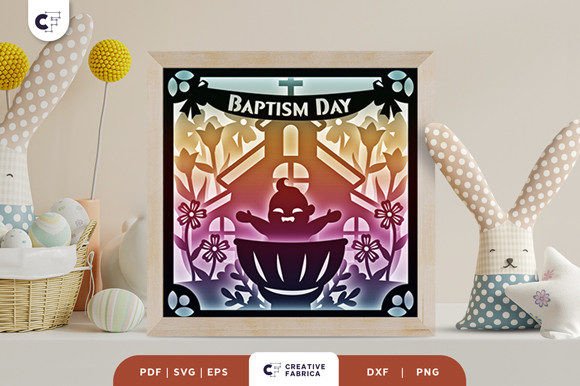 Baby Baptism Day 3D SVG and Editorial Design