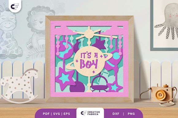 Baby Boy 3D Shadow Box SVG Review