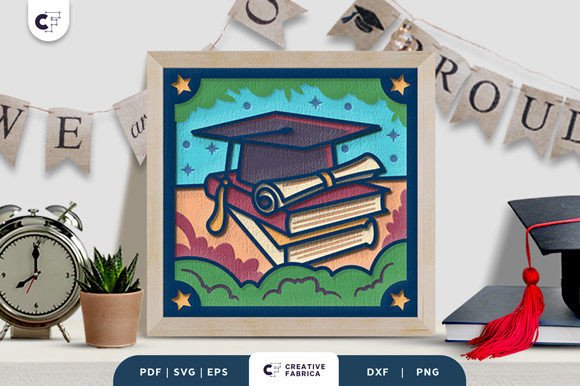 Books and Graduation Caps 3D Shadow Box: A Designer’s Review