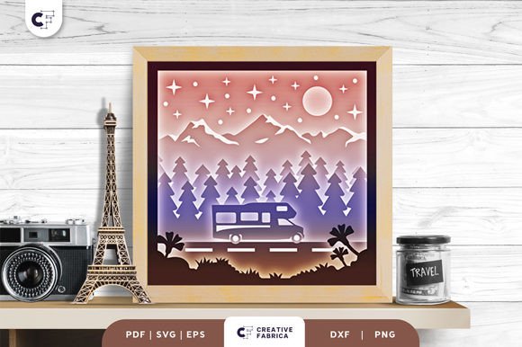 Camper Van Mountain View 3D Shadow Box: A Brand Designer’s Review