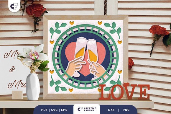 Champagne Toast 3D SVG Review for Table Decorations