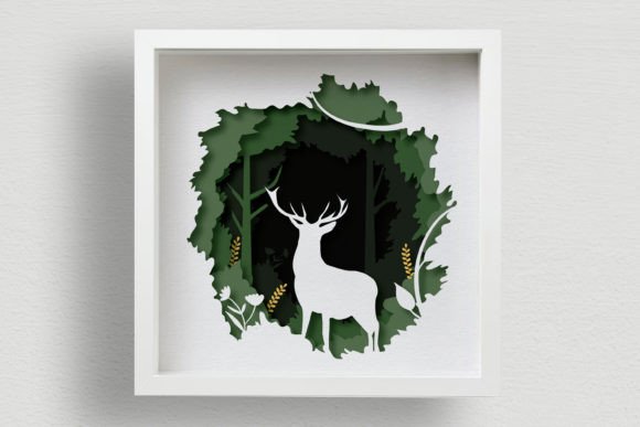 Deer Forest Shadow Box SVG, 3D Mandala Review