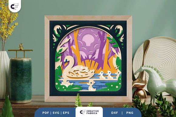 Duck Family 3D Shadow Box Paper Cut: A Brand Designer’s Review