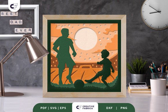 Father and Son Playing Football 3D SVG Review