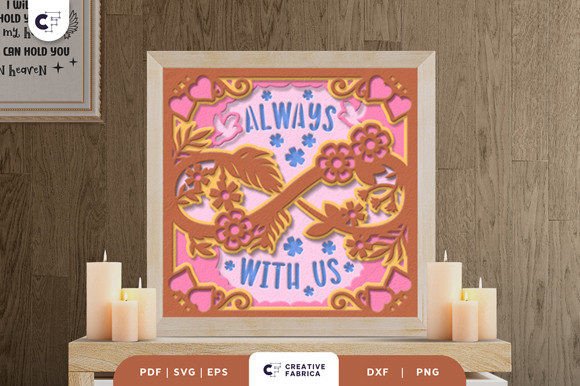 Floral Infinity Symbol 3D Shadow Box Review for Brand Projects