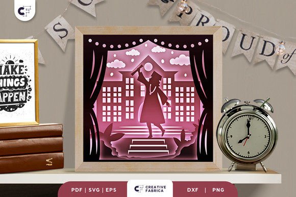 Graduation Girl 3D Shadow Box Paper Cut: A Designer’s Review