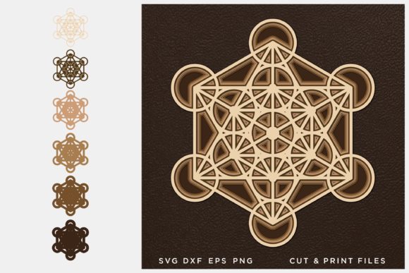 Sacred Geometry, 3D Geometry for Laser Cutting and Wall Decor