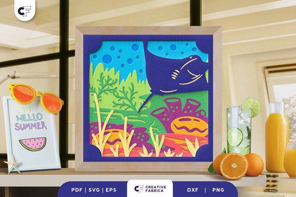 Stingray 3D Shadow Box Paper Cut SVG Review