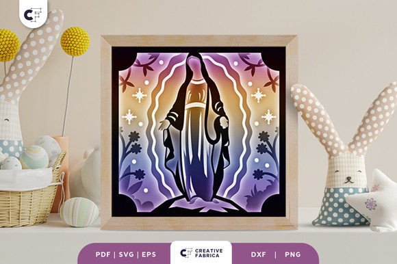 Virgin Mary 3D Shadow Box: A 3D SVG Easter Asset Review